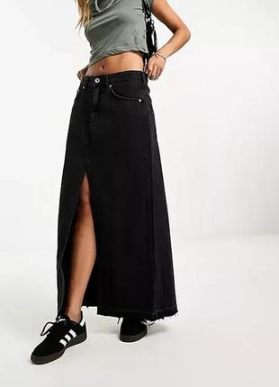Джинсовая юбка bershka топы в подарок