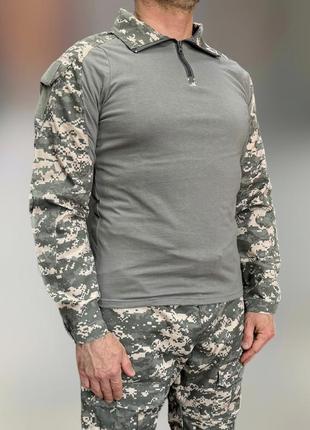 Армейская кофта убакс, пиксель нато, коттон (хлопок), размер xl, combat, тактическая рубашка убакс1 фото