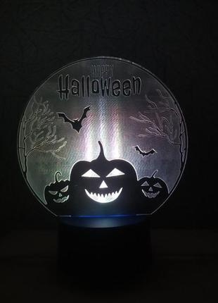 3d-светильник хэллоуин хеллоуин тыква, 3д-ночник, несколько подсветок (на bluetooth), подарок декор