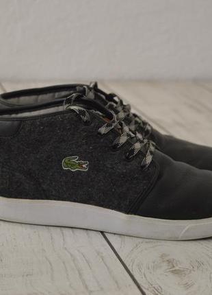 Lacoste мужские высокие осенние кроссовки оригинал 41 размер