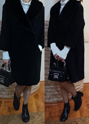 Пальто из ангоры и шерсти st.michael from marks and spencer