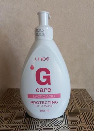Гель для інтимної гігієни з молочною кислотою unice g-care, 300 мл