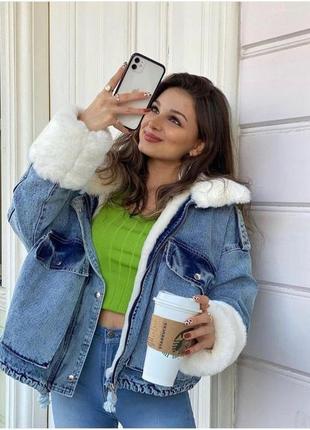 Тепла джинсова куртка