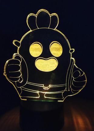 3d-світильник спайк бравел старс, 3д-нічник, кілька підсвічувань (батарейка+220в)