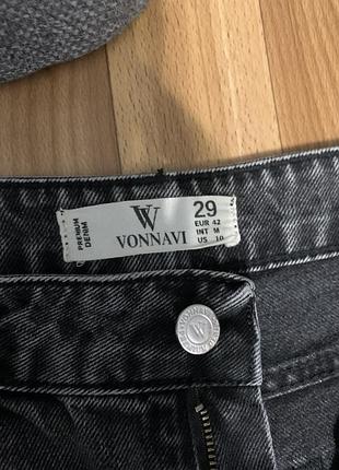 Джинсы черные широкие 4