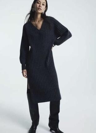 Тепла сукня светр з розрізами h&m zara