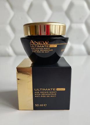 Омолаживающий ночной крем для лица сила протеинов avon anew ultimate night