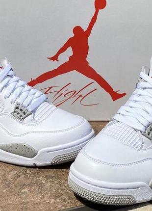 Кросівки nike air jordan 4 retro white oreo