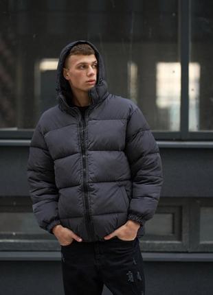 Пуховик зимний мужской "heat" серый