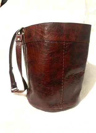 Сумка натуральная кожа бочонок