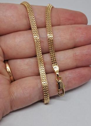 Браслет 18,5 см * 3 мм, медичне золото. позолочений браслет хр