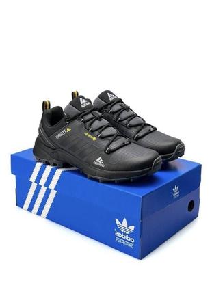 Чоловічі кросівки adidas terrex swift r grey black waterproof  мужские кроссовки адидас терекс серые с чёрным