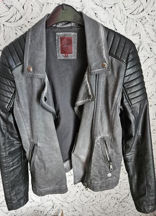 Кожанка серая