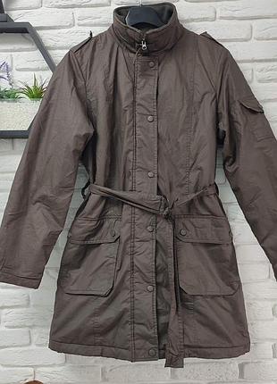 Женская ветровка плащ с эффектом кожаного напыления