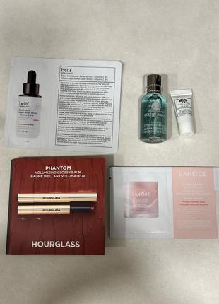 Набор пробников hourglass, laneige, belif
