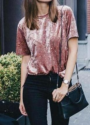 Классная велюровая футболка