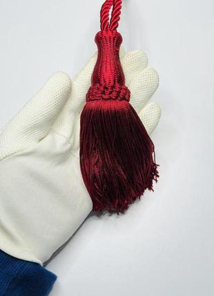 Підхват для штор з кісточкою червоного кольору 100 см