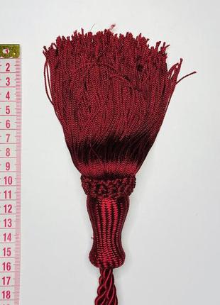 Підхват для штор з кісточкою червоного кольору 100 см