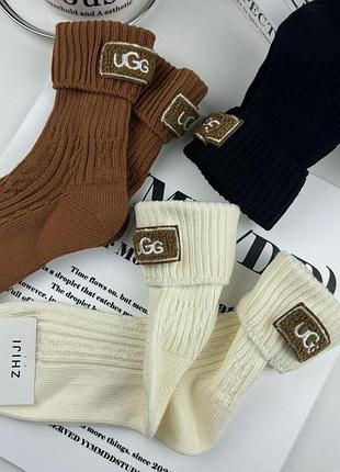 Шкарпетки носки від ugg з відворотом та логотипом ugg
