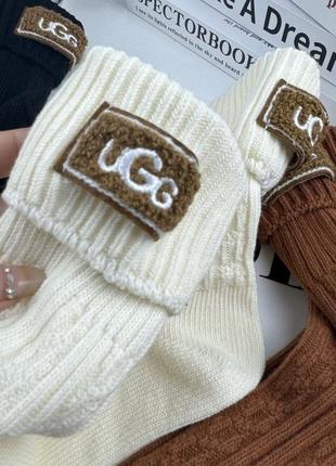 Шкарпетки носки від ugg з відворотом та логотипом ugg