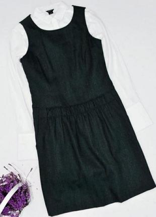 Esprit теплый зимний шерстяной сарафан платье м 46