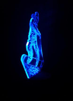 3d-світильник сноубордист, 3д-нічник, кілька підсвічувань (на батарейці)