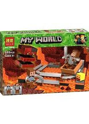 Конструктор 10958 minecraft my world майнкрафт лавовый куб 132 дет