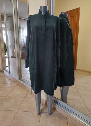 Мікровельветове з кишенями плаття 👗 великого розміру