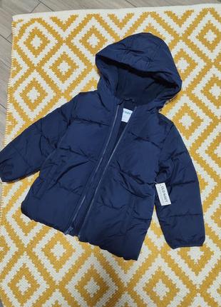 Куртка теплая old navy флис подкладка зима осень размер - 4 т, на рост 98-104 см.