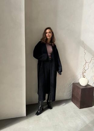 Кардиган под пояс теплый кардиган ворс