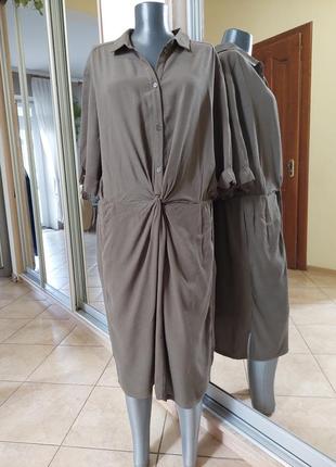 Стильне з кишенями плаття 👗 сорочка великого розміру