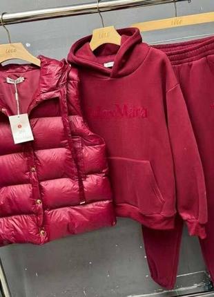 Костюм тройка теплый в стиле max mara люкс качество 4 цвета