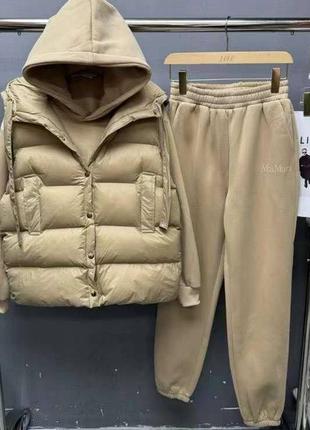 Костюм тройка теплый в стиле max mara люкс качество 4 цвета5 фото