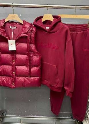 Костюм тройка теплый в стиле max mara люкс качество 4 цвета7 фото