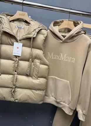Костюм тройка теплый в стиле max mara люкс качество 4 цвета4 фото