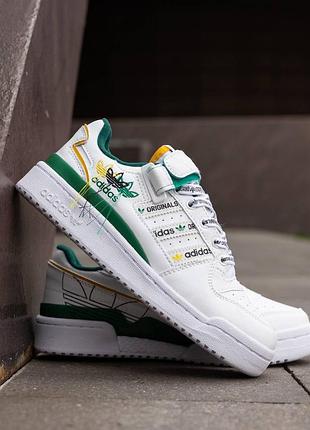 Знижка ‼️ жіночі кросівки adidas forum 84 low white green