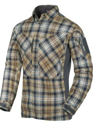 Сорочка helikon-tex mbdu flannel shirt фланелева руда в клітинку m