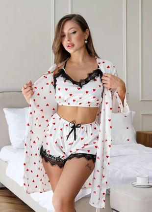Пижамный комплект, костюм домашний, пижама шортами
