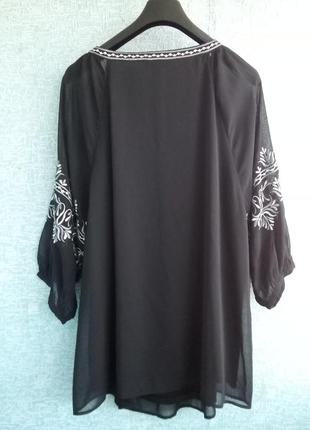 Новая вышиванка блуза с шелковой вышивкой joanna hope большого размера батал4 фото