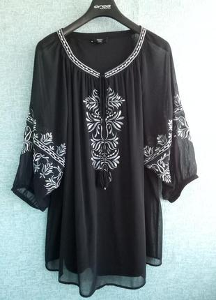 Новая вышиванка блуза с шелковой вышивкой joanna hope большого размера батал3 фото