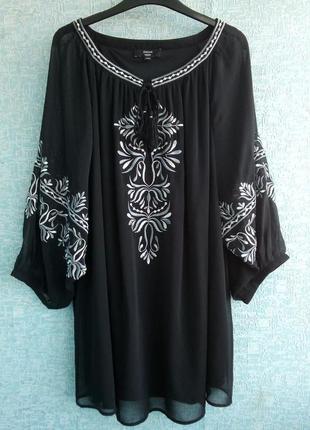 Новая вышиванка блуза с шелковой вышивкой joanna hope большого размера батал1 фото
