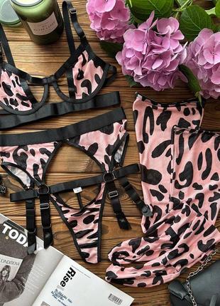 ⭐⭐⭐⭐⭐ эротичный сексуальный комплект нижнего белья с чулками