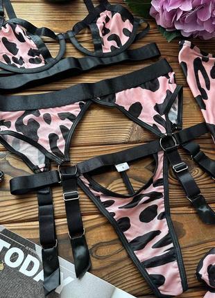 ⭐⭐⭐⭐⭐ эротичный сексуальный комплект нижнего белья с чулками