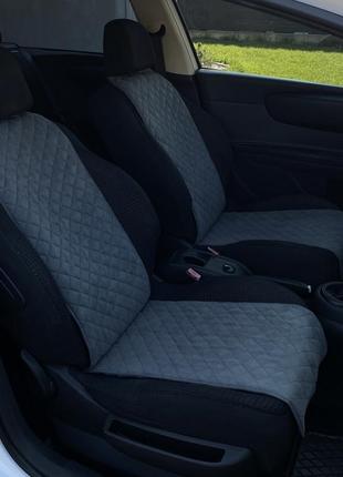 Накидки чохли на сидіння автомобіля з алькантари еко-замша вузькі 2 шт nia-mart