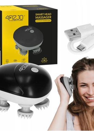 Електричний масажер для голови 4fizjo smart head massager 4fj0620 black poland