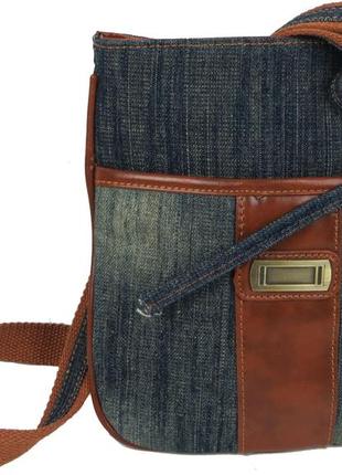 Джинсова сумка на плече fashion jeans bag nia-mart
