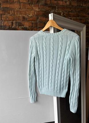 Fabiana filippi made in italy women’s premium blue cable knit long sleeve sweater jumper жіночий, преміальний джемпер, светр3 фото