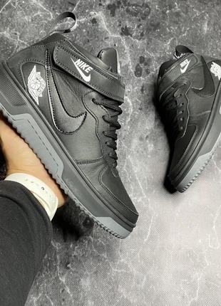 Зимові чоловічі черевики nike black (хутро) 40-41-42-43-44