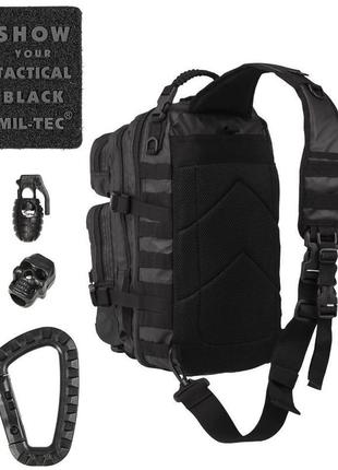 Рюкзак однолямочный tactical black one strap assault pack large black2 фото