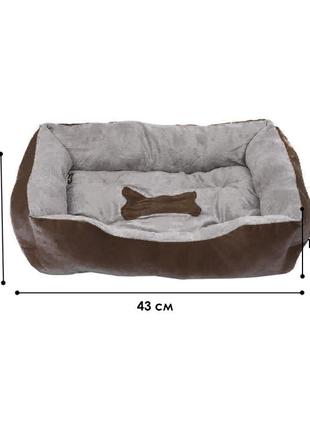 Лежак для кошек собак taotaopets 545508 brown s (43*30cm)7 фото